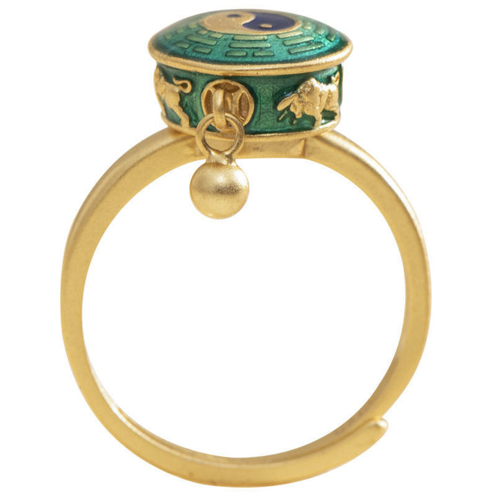 Yin Yang Copper Luck Wealth Rotatable Ring - image 6