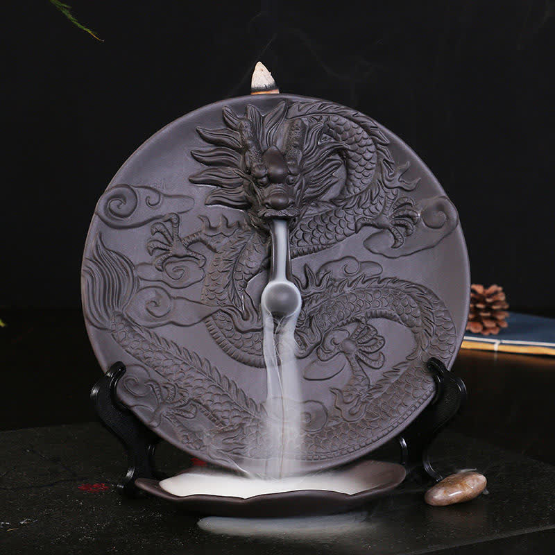Dragon Ceramic Backflow Smoke Fountain Meditation Incense Burner - image 6