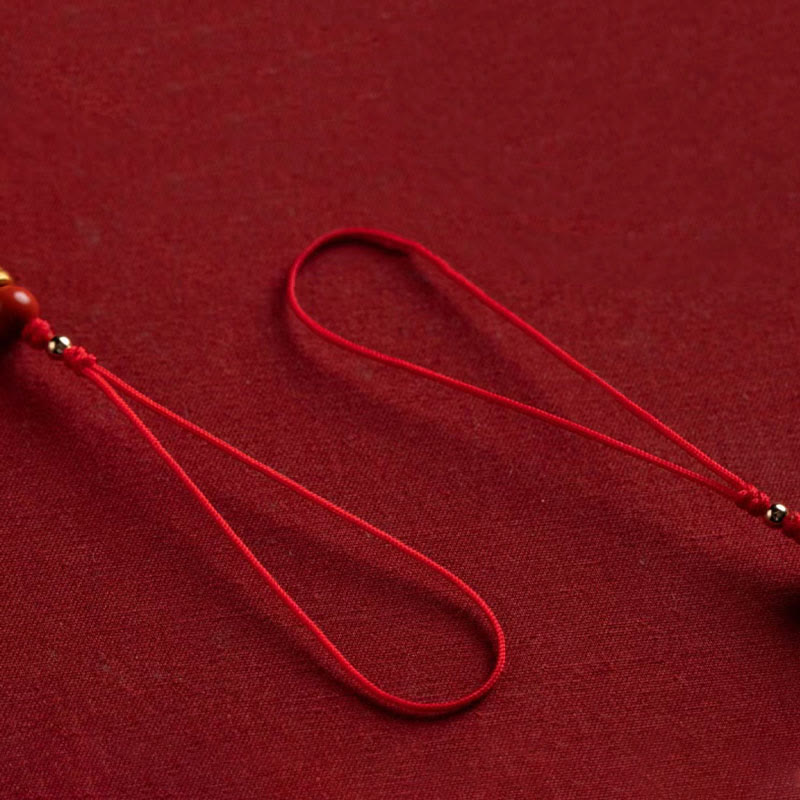 Buddha Stones Koi Fish Cinnabar Attracting Wealth Wish Ruyi Charm Luck Phone Hanging Decoration - image 22