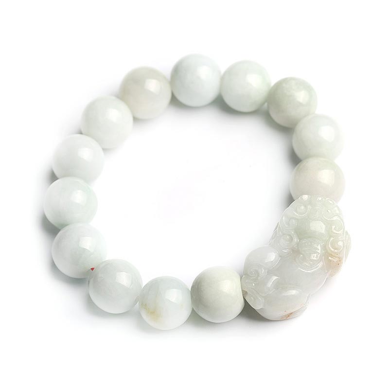 Buddha Stones Fengshui Wealth Prosperity Jade PiXiu Luck Bracelet - 0.53 IN(13.5MM) - image 3