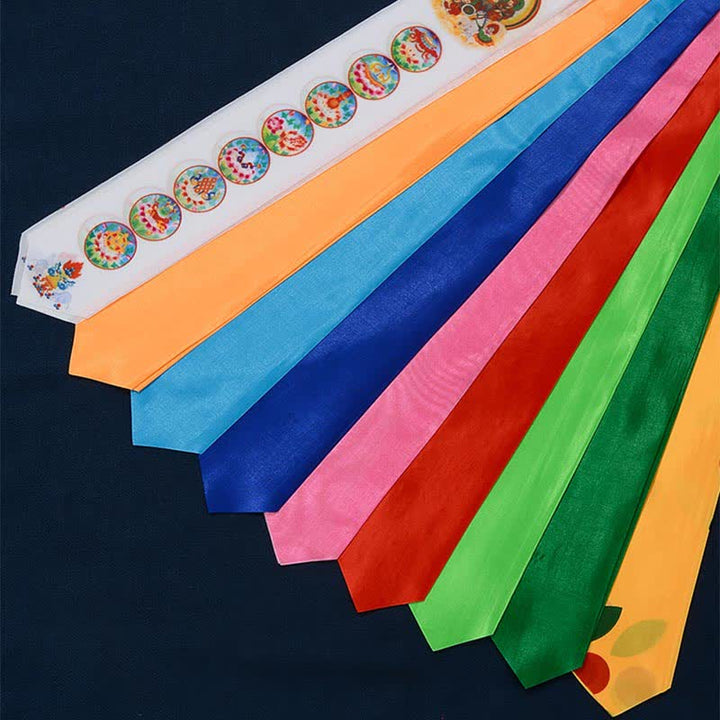 Tibetan Eight Auspicious Symbols Lucky Arrow Home Decoration Prayer Flag - image 3