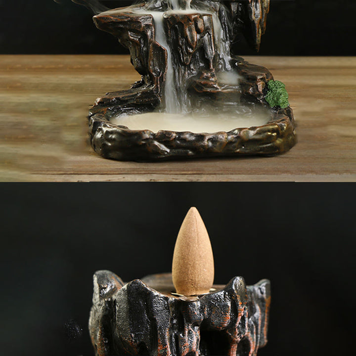 Buddha Stones Waterfall Backflow Incense Burner Mountain Tower Incense Holders - image 5