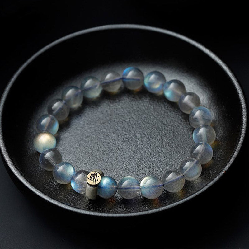 Buddha Stones 12 Chinese Zodiac Moonstone Calm Love Bracelet - image 5