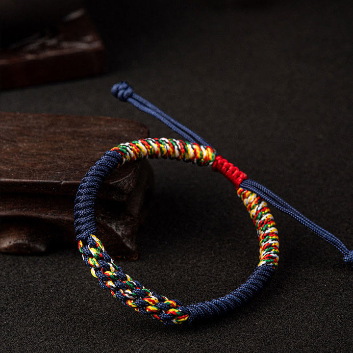 Buddha Stones Tibetan Handmade Colorful King Kong Knot Luck Braid String Bracelet - image 8