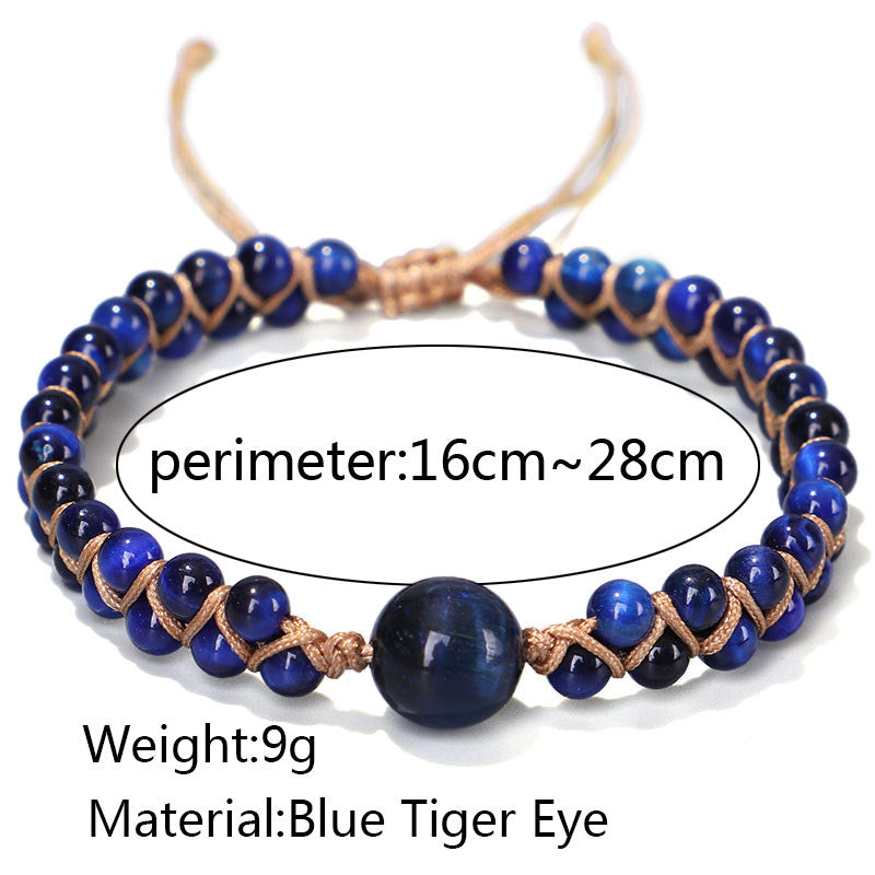 Buddha Stones Divine Blue Tiger Eye Stone Protection Bracelet - image 1