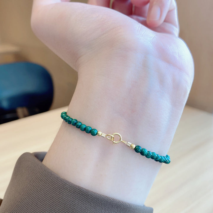 Buddha Stones Natural Malachite Elephant Anti-Anxiety Charm Bracelet - image 9