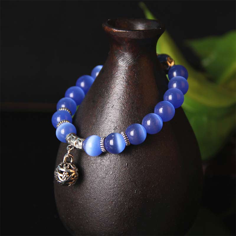 Buddha Stones Tibetan Cat Eye Lucky Bracelet - image 5