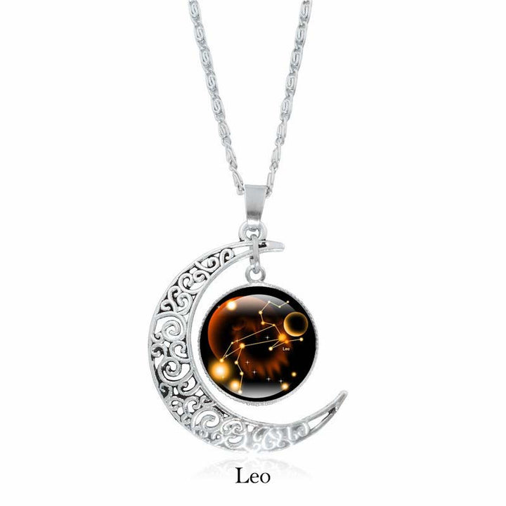 Buddha Stones 12 Constellations of the Zodiac Moon Protection Necklace Chain Pendant - Leo - image 8