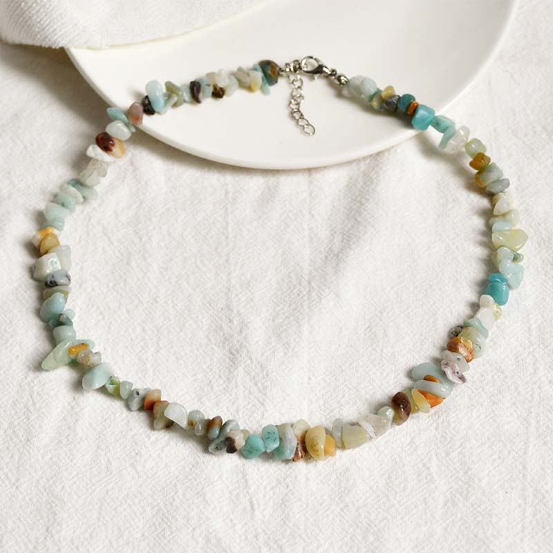 Buddha Stones Natural Crystal Stone Luck Necklace - Amazonite - image 2