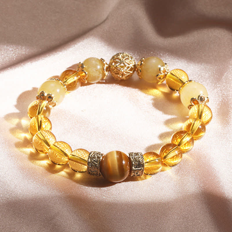 Buddha Stones Citrine Generosity Prosperity Beaded Bracelet - image 2