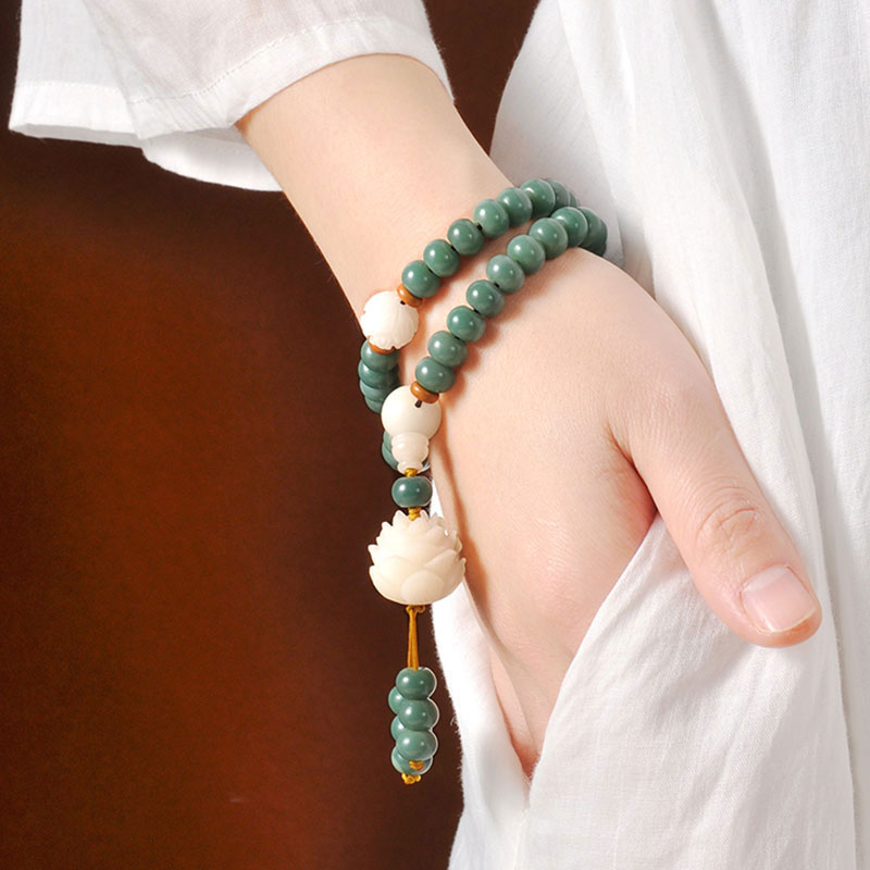 Buddha Stones Lotus Cyan Bodhi Seed Success Bracelet - image 2