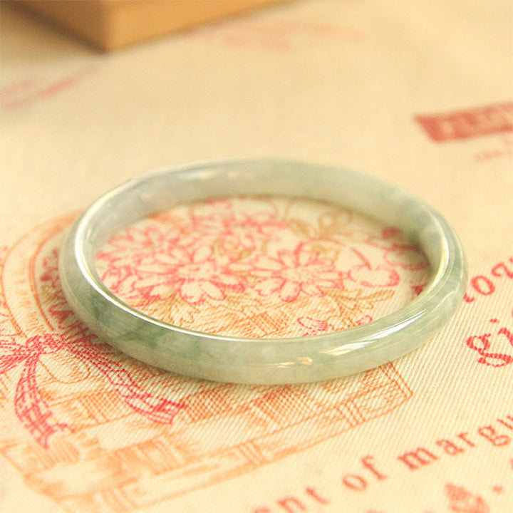 Buddha Stones Natural Jade Peace Healing Bangle Bracelet - image 4