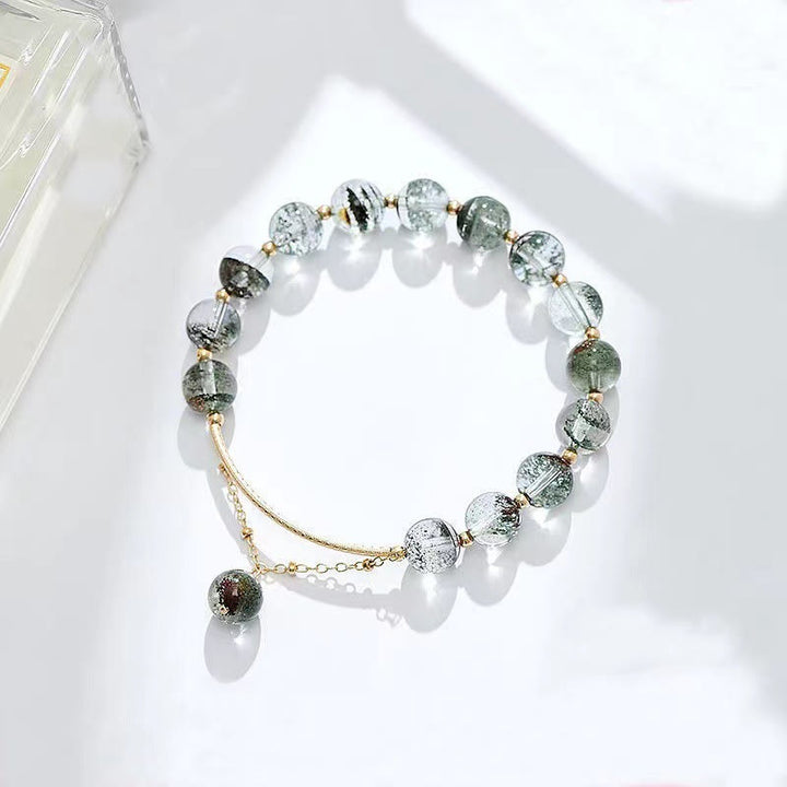 Buddha Stones Green Phantom Crystal Confidence Charm Bracelet - image 8