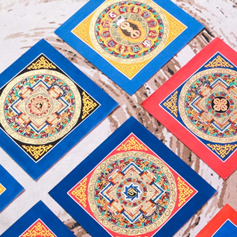 Buddha Stones Tibetan Handmade Thangka Painting Blessing Thangka Blind Box Random Color Pattern - image 12