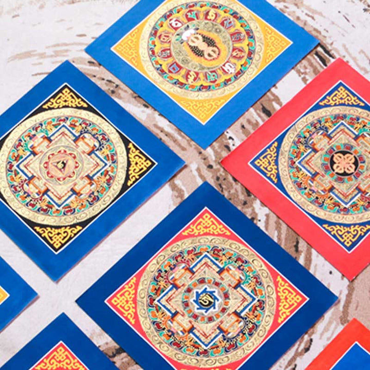 Buddha Stones Tibetan Handmade Thangka Painting Blessing Thangka Blind Box Random Color Pattern - image 12