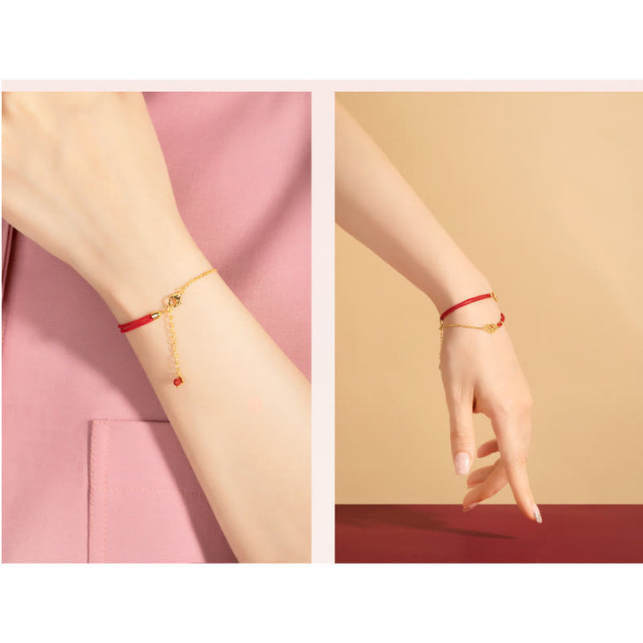 Buddha Stones Lock of Good Wishes Luck Strength Chain Bracelet - image 12