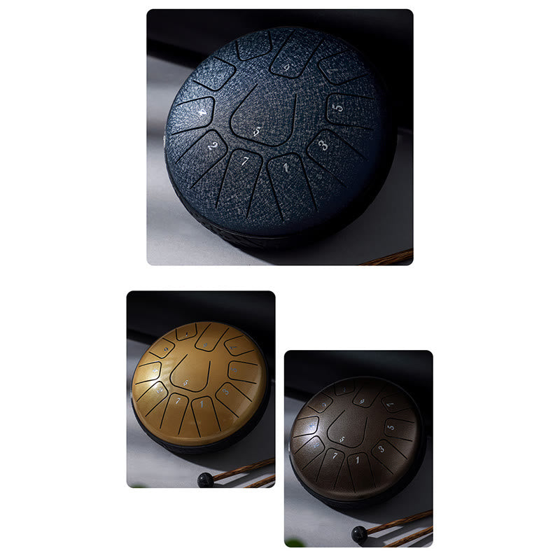 Buddha Stones Steel Tongue Drum Sound Healing Meditation Yoga Lotus Drum Kit 11 Note 6 Inch - image 20