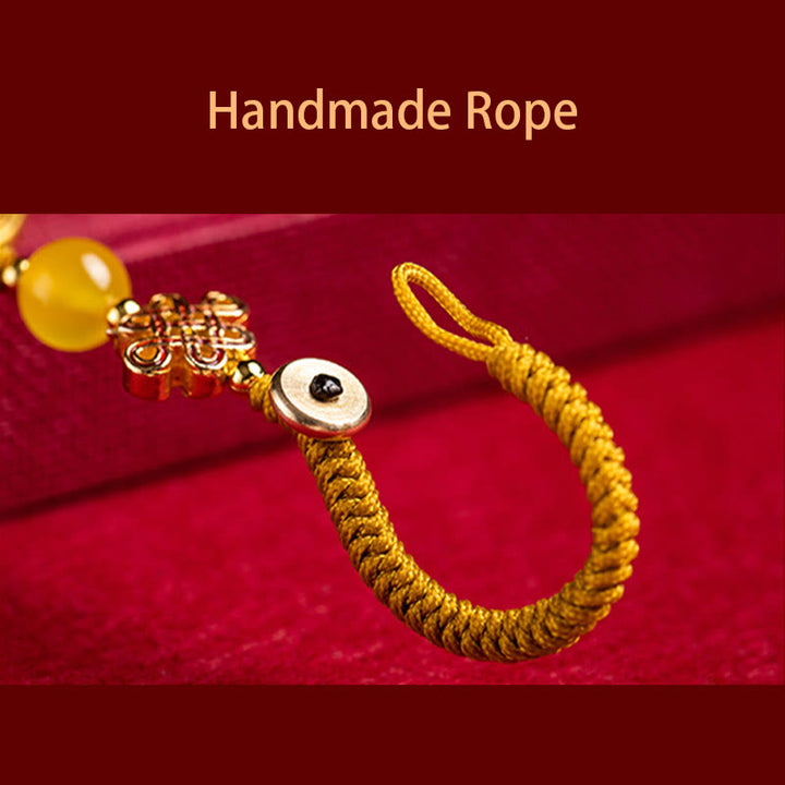 Buddha Stones Double Koi Fish Peace Buckle Wealth Luck Key Chain - image 8