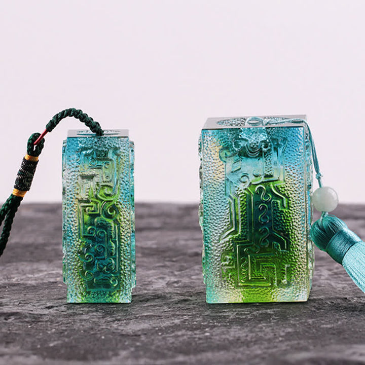 Buddha Stones Feng Shui Handmade Liuli Crystal Art Piece Home Office Decoration - image 1