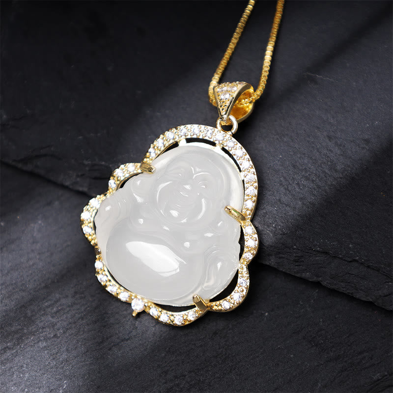 Buddha Stones Good Luck Laughing Buddha Necklace - image 21