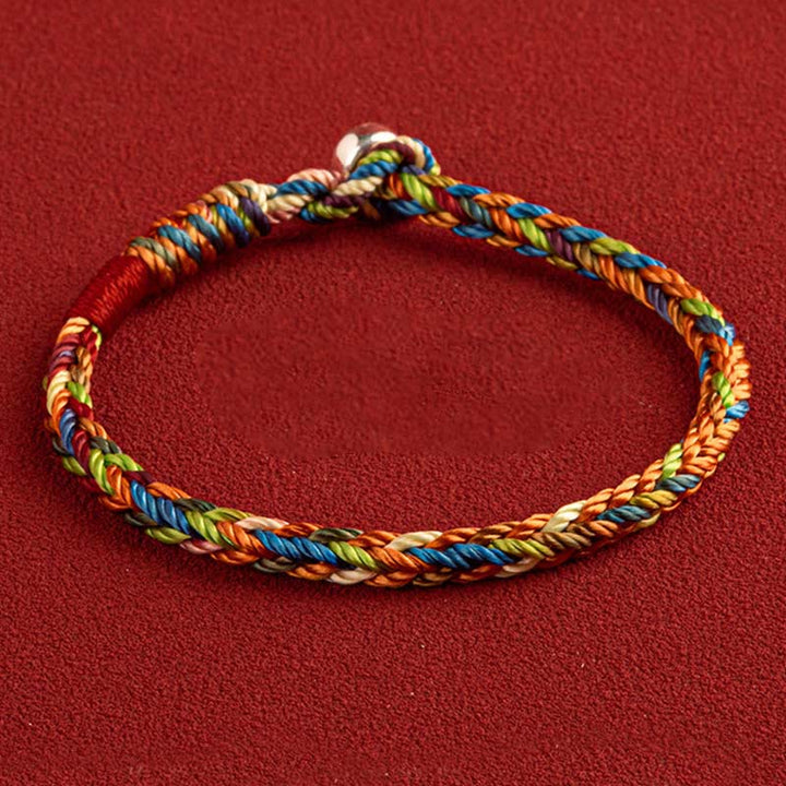 Buddha Stones "May you be healthy and happy" Lucky Multicolored Bracelet Includes Gift Message Card - image 1