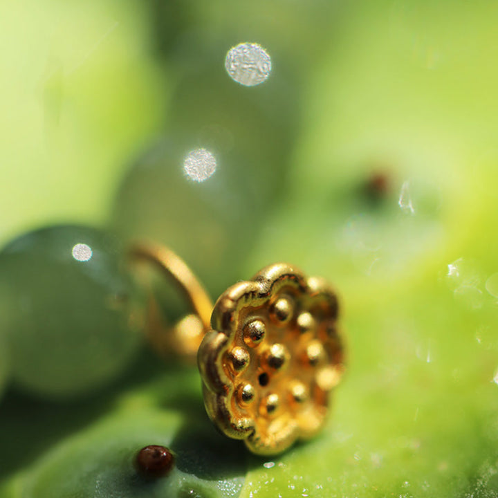 Buddha Stones Jade Lotus Abundance Adjustable Bracelet - image 10