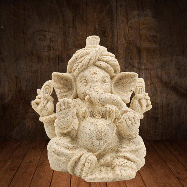 Buddha Stones Ganesh Ganpati Elephant Statue Blessing Protection Home Decoration - image 5