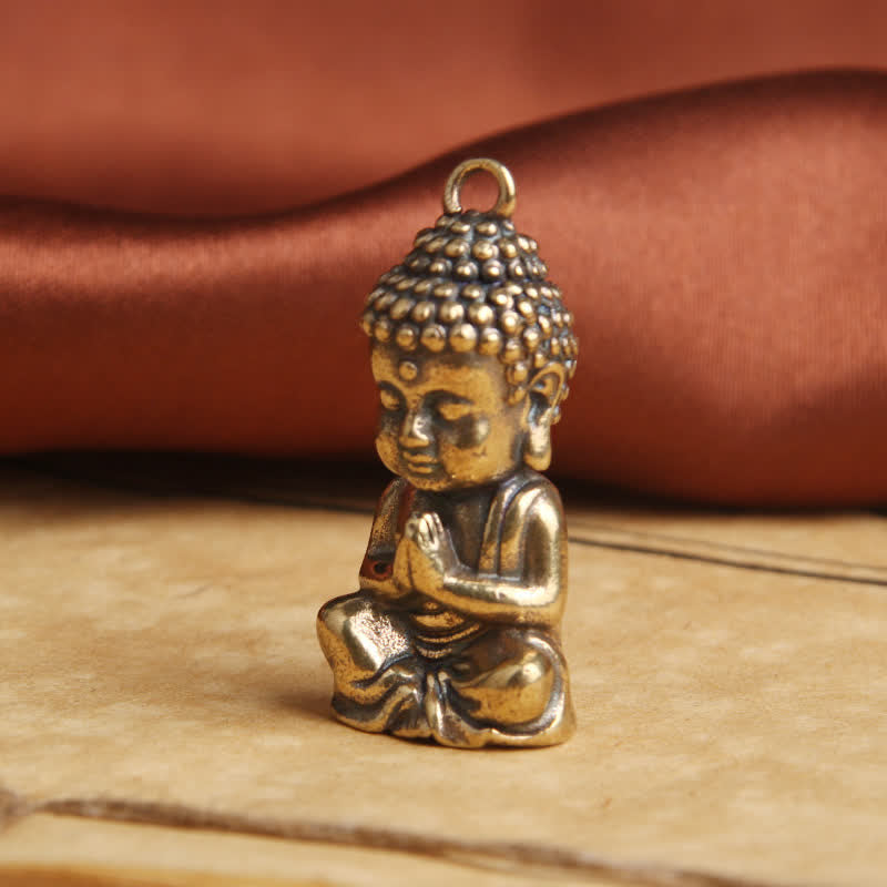 Buddha Compassion Copper Keychain Pendant Decoration - image 3