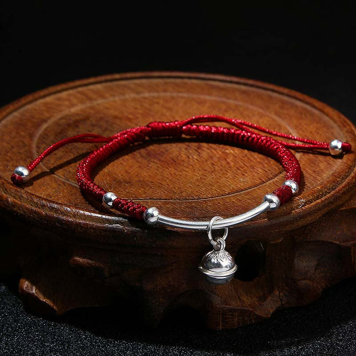 Buddha Stones FengShui Lucky Red String Bell Bracelet - image 4