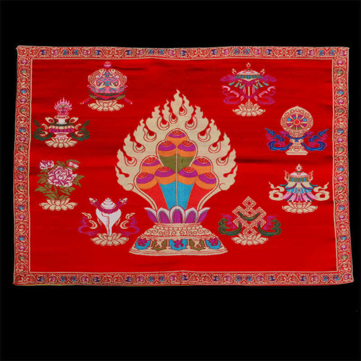 Prayer Altar Mat Healing Meditation 8 Auspicious Symbols Mat - image 1