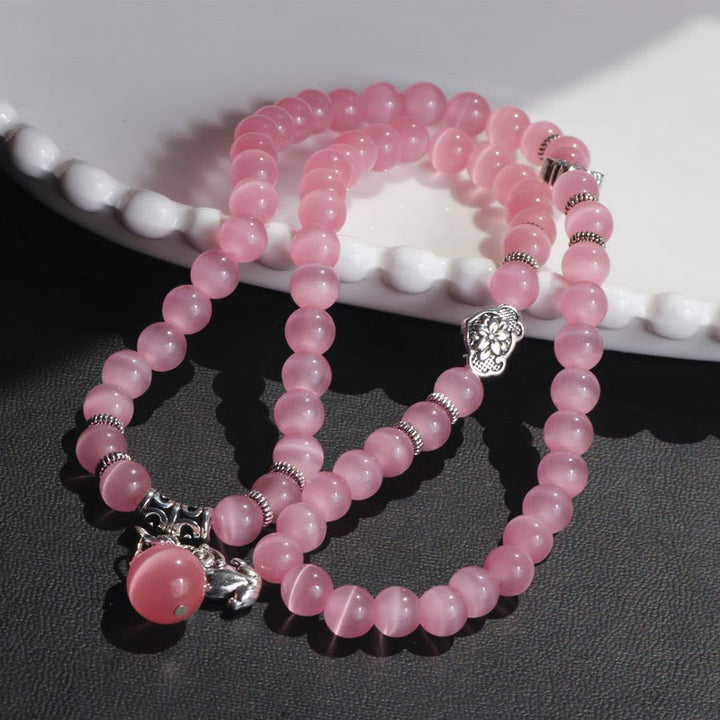 Buddha Stones Cat Eye PiXiu Support Triple Wrap Bracelet - image 25