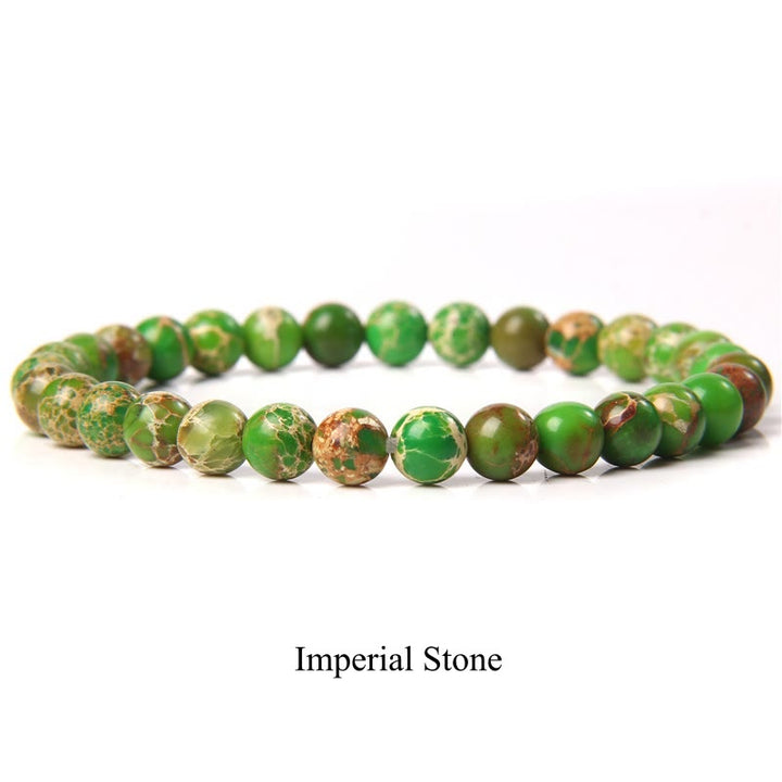 Buddha Stones Natural Stone Quartz Healing Beads Bracelet - 8mm - Imperial Stone - image 79
