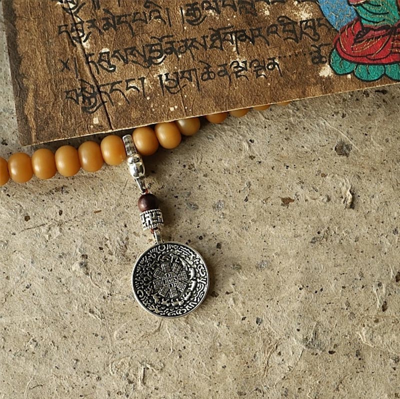 Buddha Stones Tibet 108 Mala Beads Bodhi Seed Bagua Vajra Wealth Bracelet - image 14