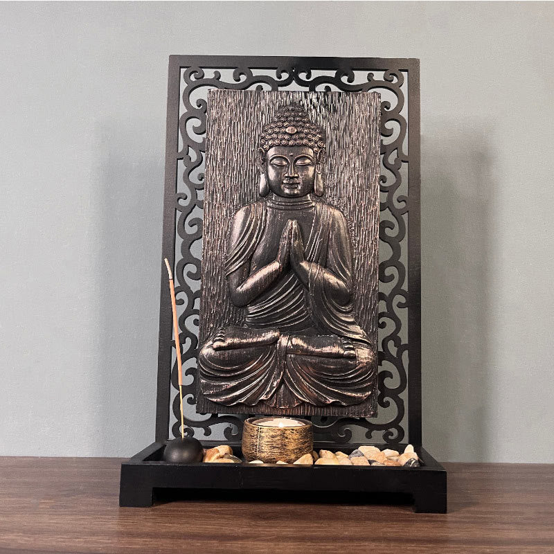Buddha Stones Buddha Compassion Serenity Home Resin Prayer Altar Decoration - Meditation Buddha 22*32.7cm - image 9