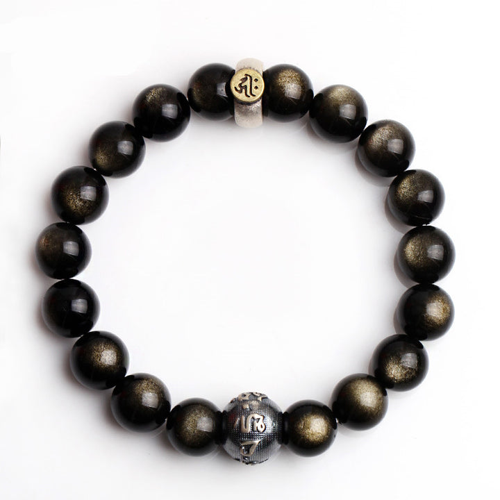 Buddha Stones Chinese Zodiac Natal Buddha Obsidian Purification Bracelet - image 7