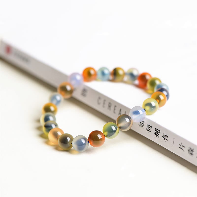 Buddha Stones Natural Colorful Candy Agate Harmony Strength Bead Bracelet - image 12