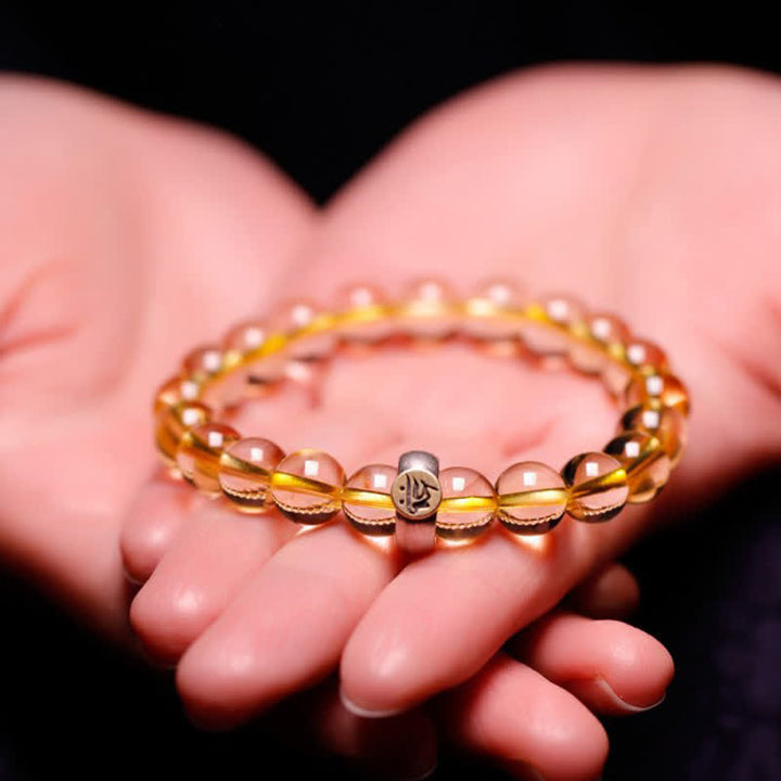 Buddha Stones 925 Sterling Silver Chinese Zodiac Natal Buddha Citrine Protection Bracelet - image 8