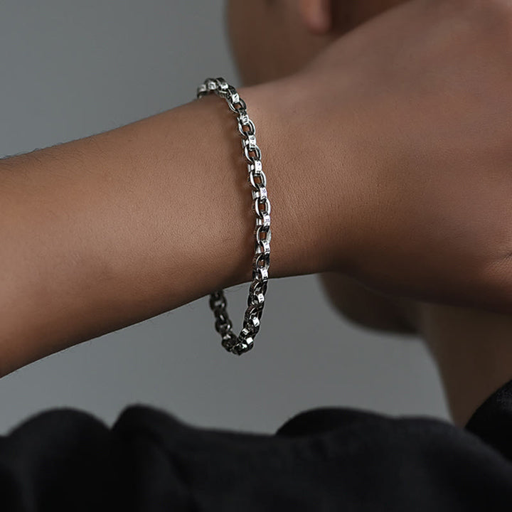 Buddha Stones 925 Sterling Silver Om Mani Padme Hum Carved Design Creativity Metal Bracelet - image 13