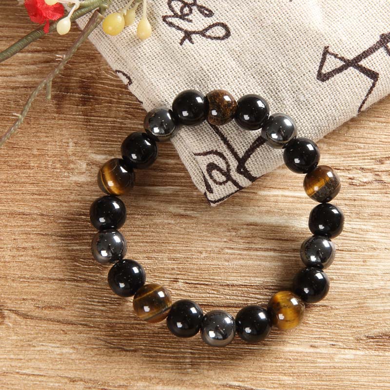 Buddha Stones Tibetan Tiger's Eye Bracelet Necklace Set - image 4