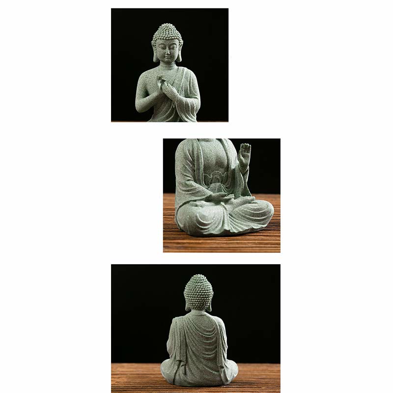 Buddha Stones Tibetan Meditation Contemplation Buddha Serenity Compassion Statue Figurine Decoration - image 9
