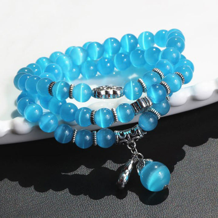 Buddha Stones Cat Eye PiXiu Support Triple Wrap Bracelet - image 29