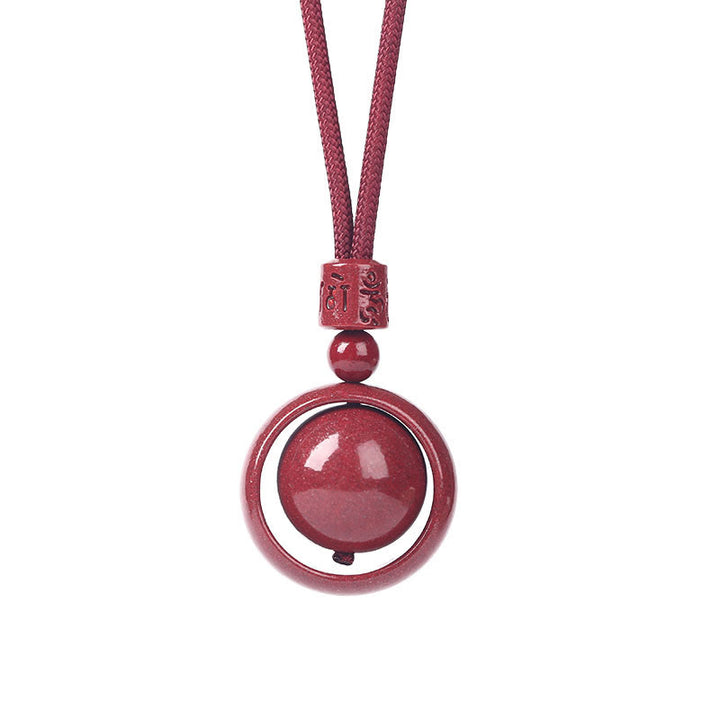 Buddha Stones Cinnabar Om Mani Padme Hum PiXiu Blessing Lucky Bead Necklace Pendant - image 13