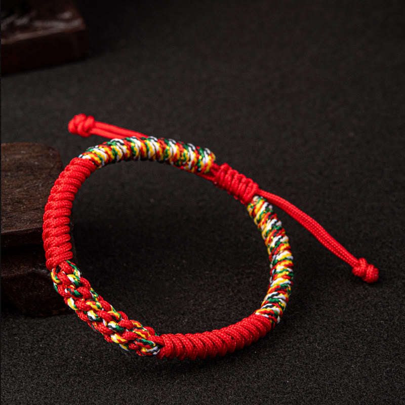 Buddha Stones Tibetan Handmade Colorful King Kong Knot Luck Braid String Bracelet - image 3