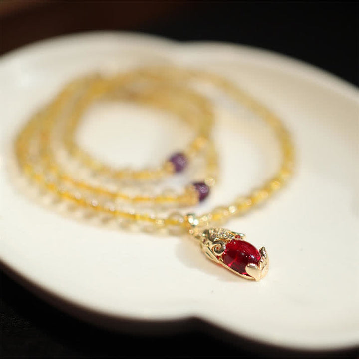 Buddha Stones Citrine Amethyst PiXiu Prosperity Happiness Protection Bracelet - image 7