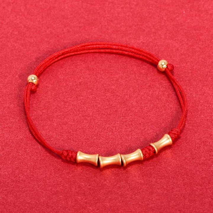Buddha Stones 925 Sterling Silver Bamboo Design Protection Luck Braided Bracelet - image 2