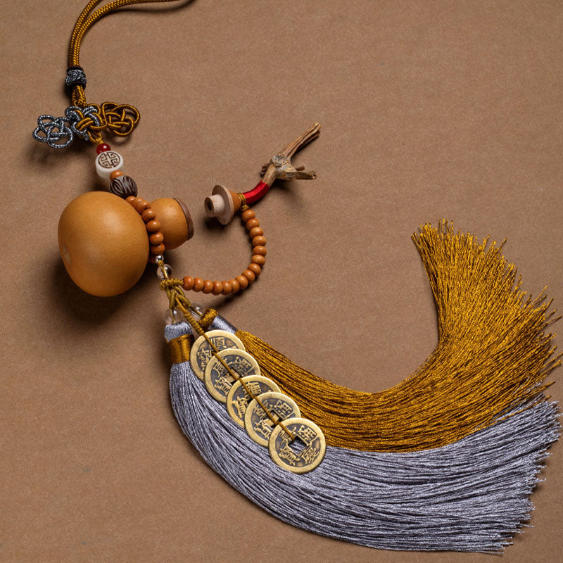 Buddha Stones Feng Shui Coins Gourd Chinese Knot Lucky Coins Five Emperor Money Wealth Tassels Decoration - image 17