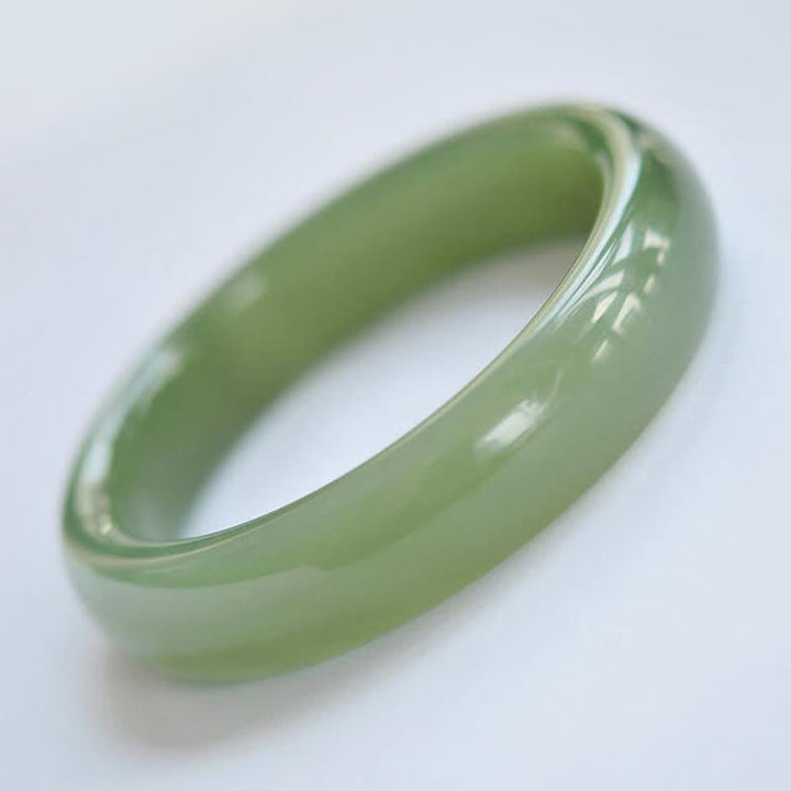 Buddha Stones Jade Abundance Blessing Bangle Bracelet - image 5