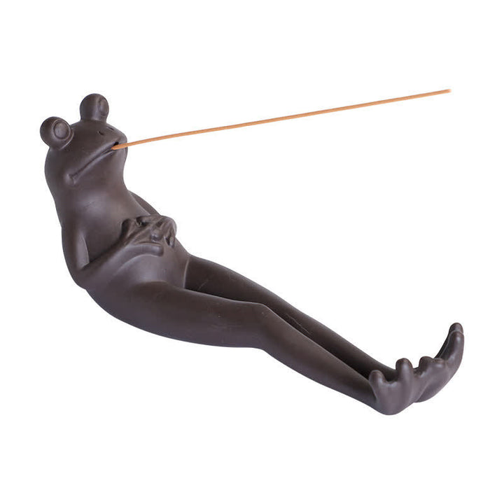 Meditation Frog Ceramic Spiritual Healing Incense Burner - image 10