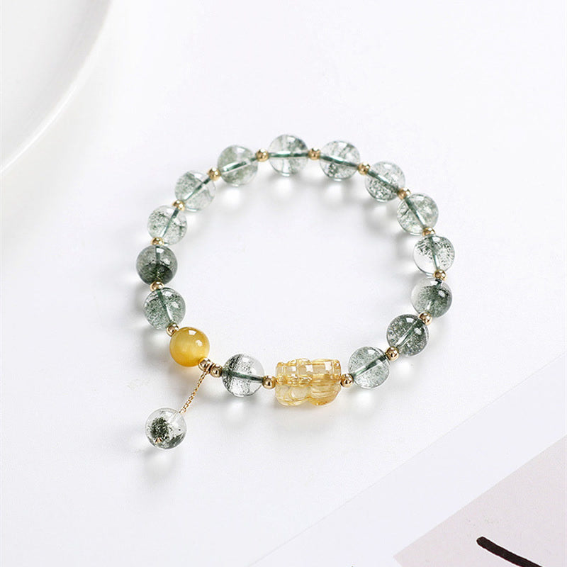 Buddha Stones Green Phantom Citrine PiXiu Confidence Bracelet - image 4