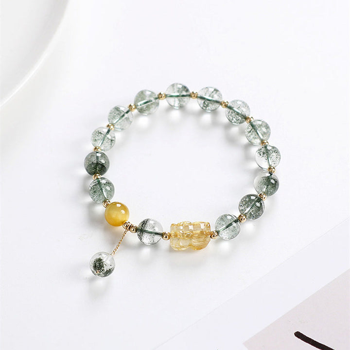 Buddha Stones Green Phantom Citrine PiXiu Confidence Bracelet - image 4